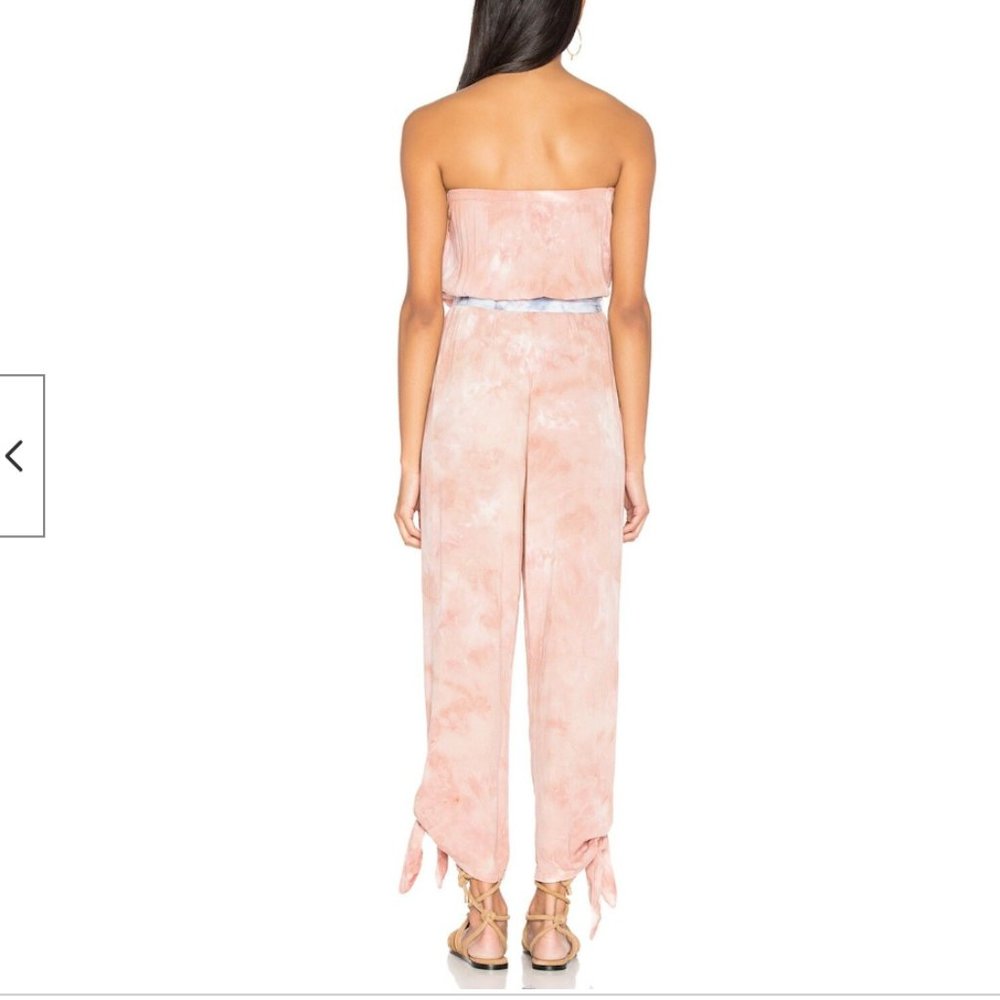 NEW Free People Just Float Tie Dye Strapless Jumpsuit in Peach - size small - Picture 2 of 11